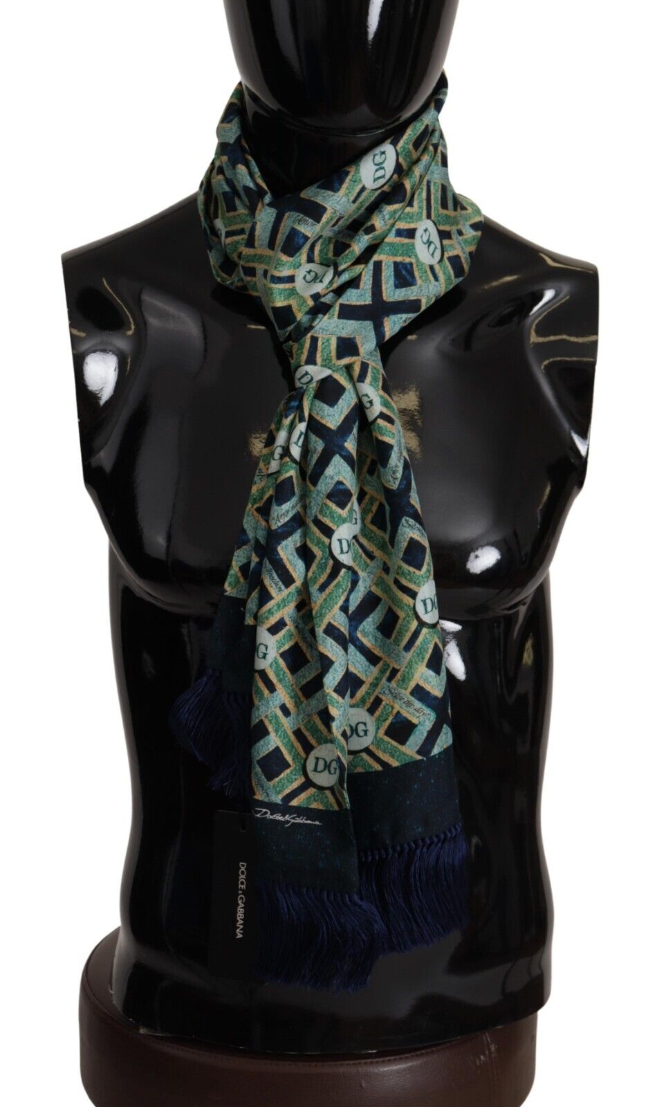 Multicolor DG Logo Shawl Warm Neck Wrap Fringe Scarf