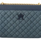 Chic Denim Gold Detail Shoulder Bag