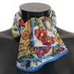 Elegant Majolica Print Silk Scarf