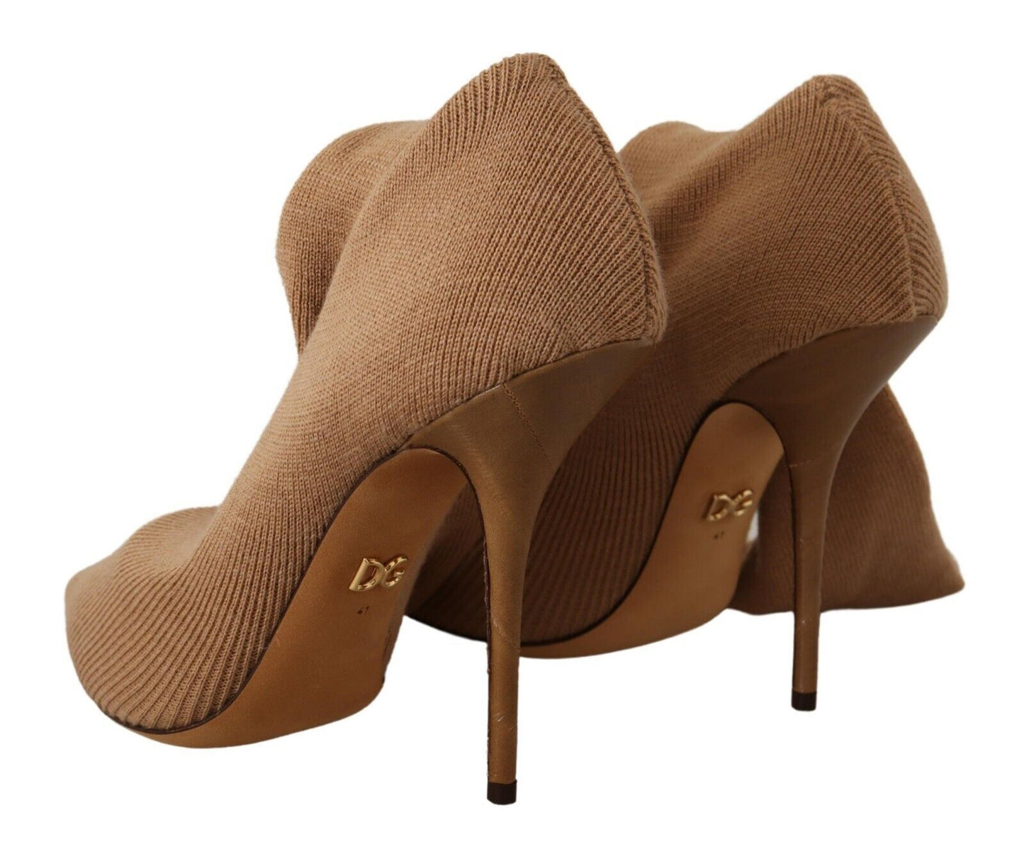 Chic Wool Eelskin Stiletto Booties