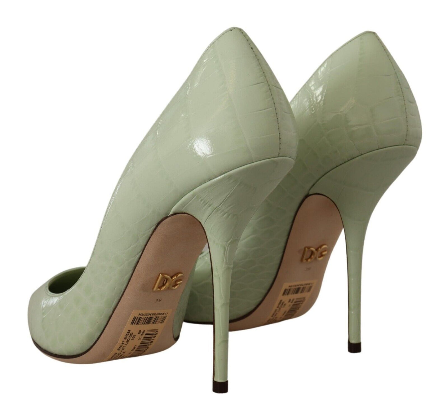 Emerald Green Leather Heels