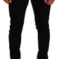 Elegant Slim Fit Black Denim Jeans