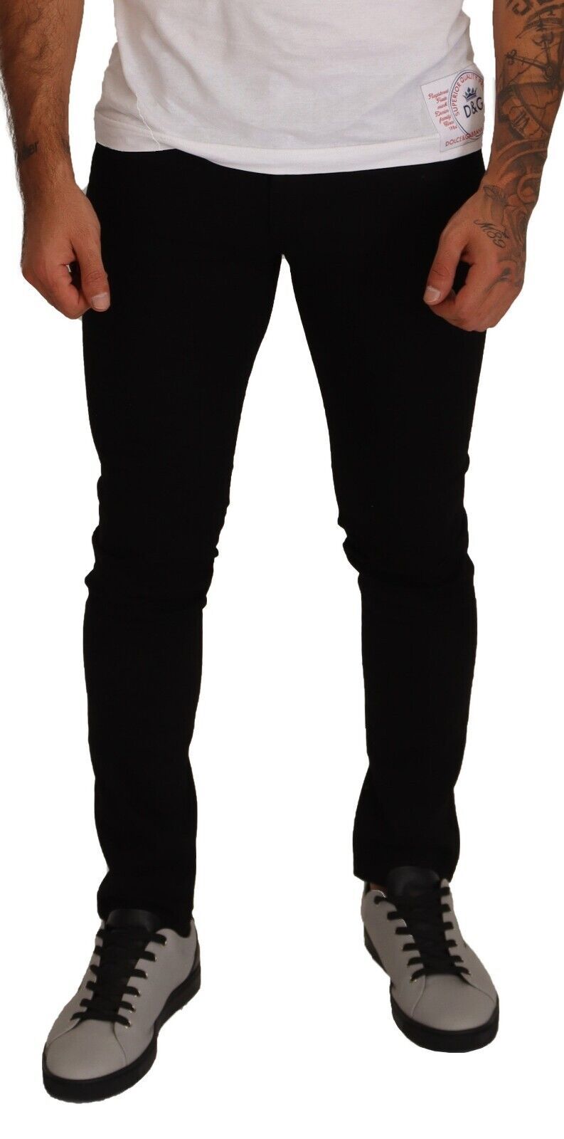 Elegant Slim Fit Black Denim Jeans