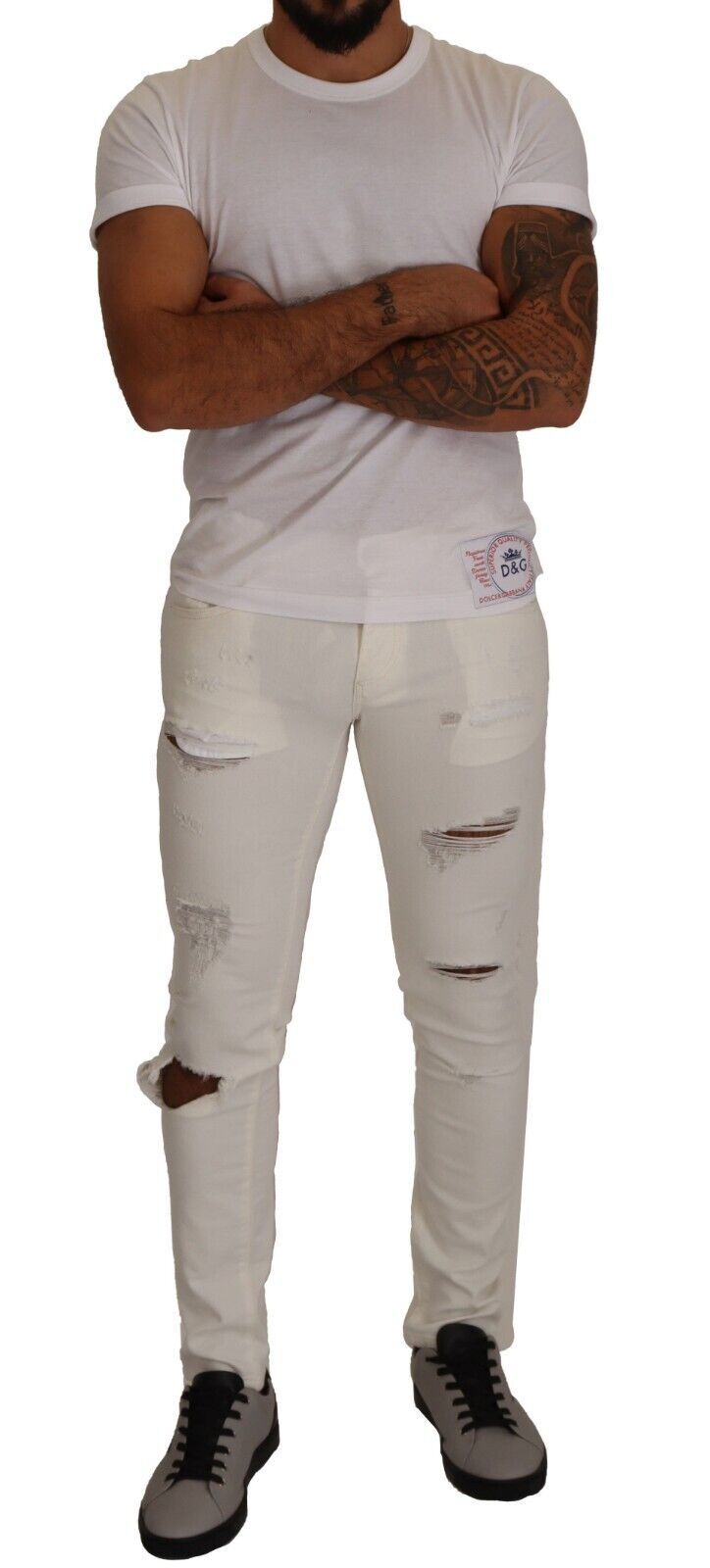 Elegant White Skinny Denim Jeans