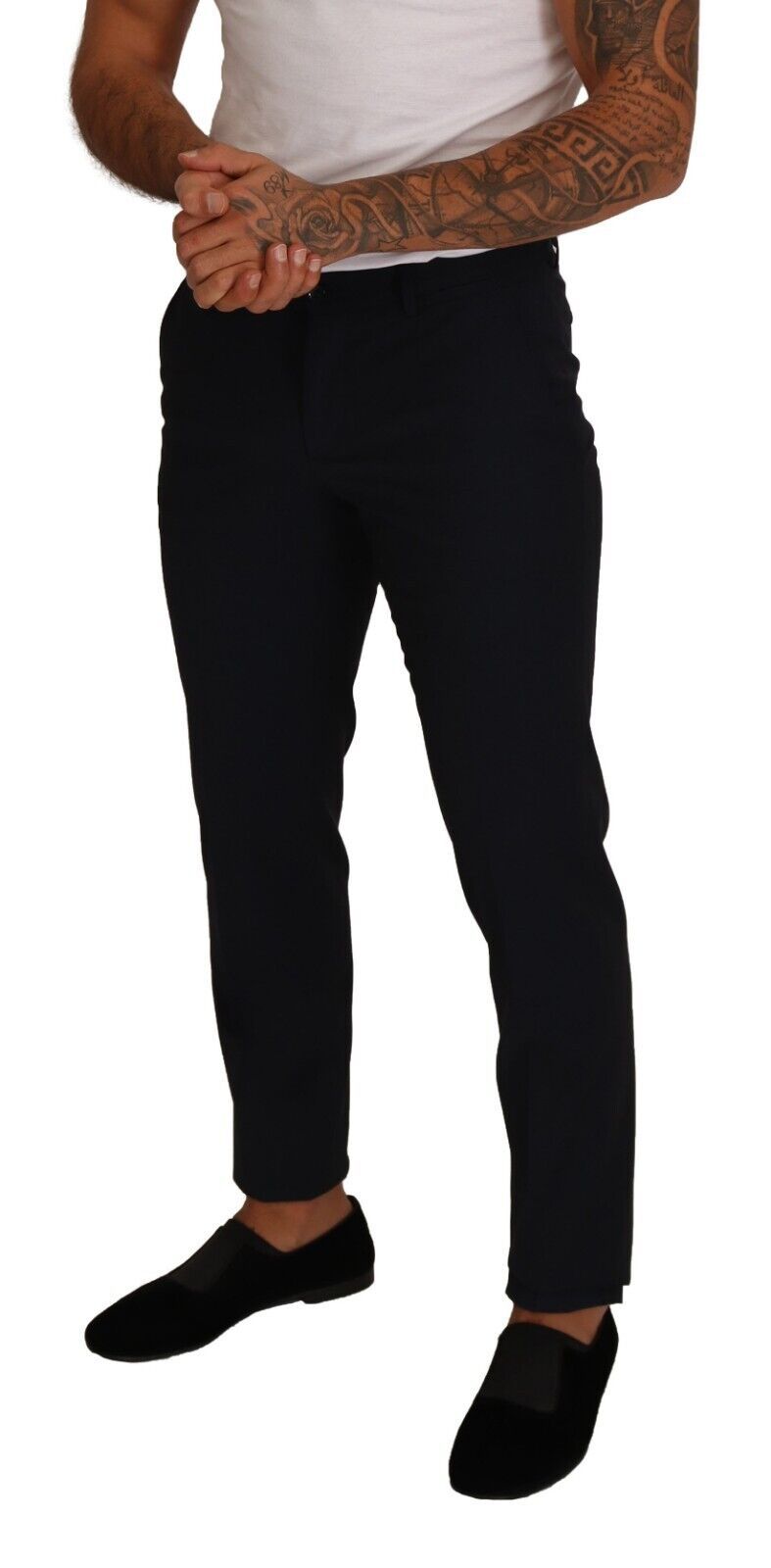 Elegant Slim Fit Wool Trousers