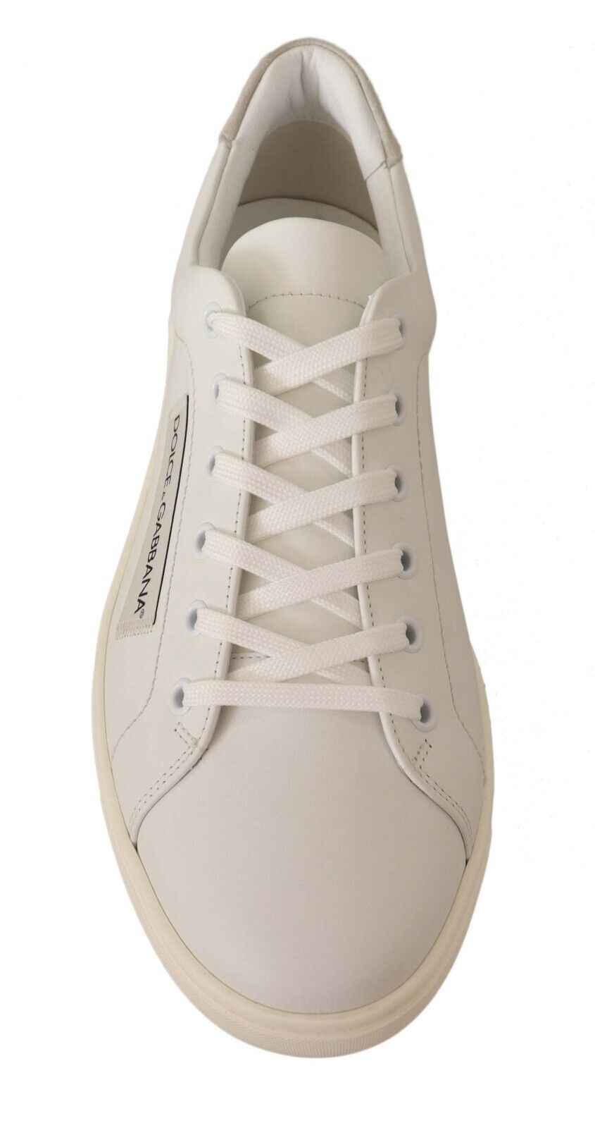 Elegant White Leather Casual Sneakers