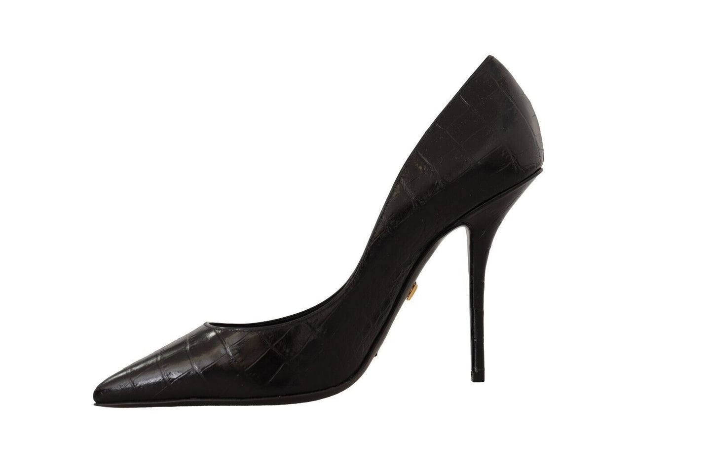 Elegant Black Leather Stiletto Pumps