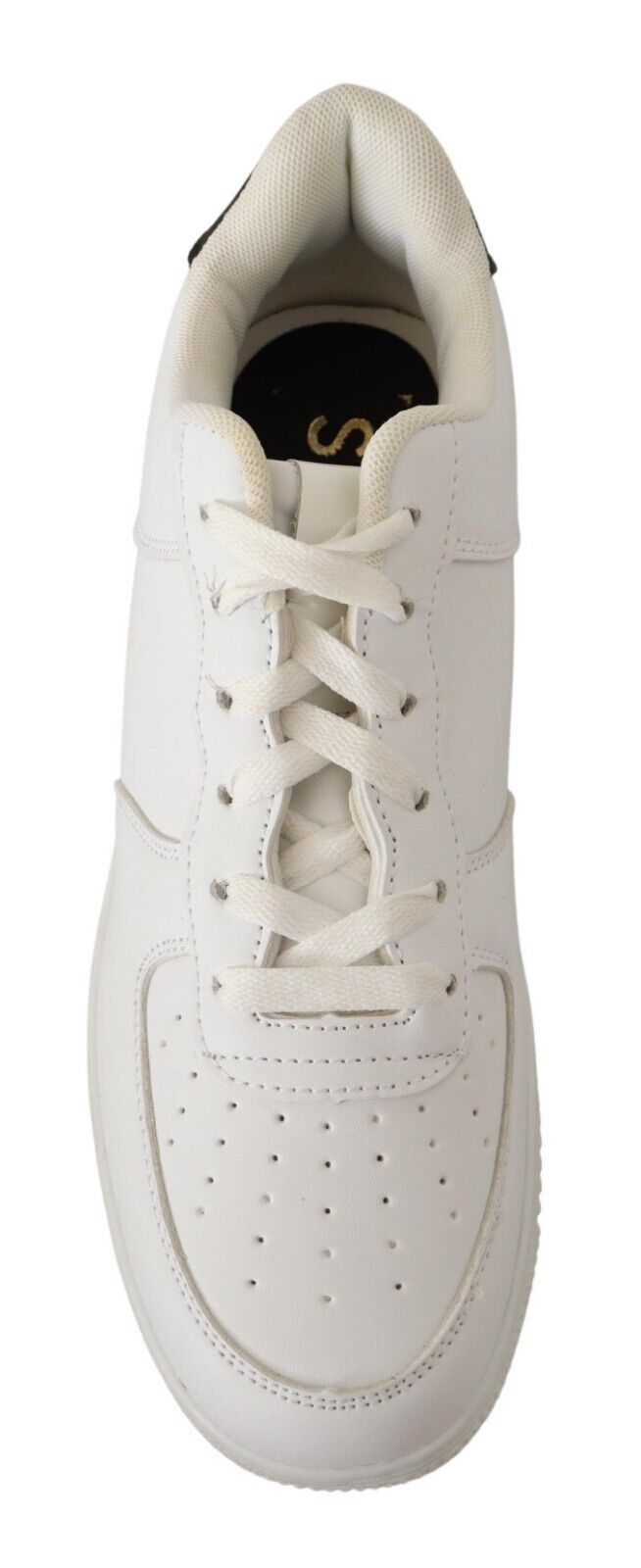 Chic White Leather Low Top Sneakers