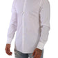 White GOLD Cotton Blend Dress Men Formal Shirt