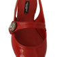 Ravishing Red Patent Leather Slingback Flats