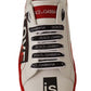 Asymmetrical Graphic Leather Sneakers