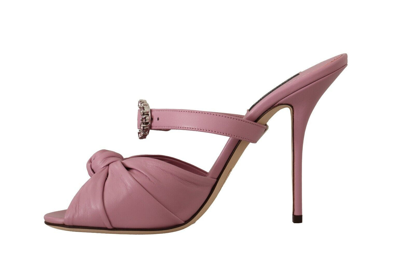 Elegant Pink Crystal Heeled Sandals