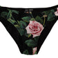 Elegant Rose Print Bikini Bottom