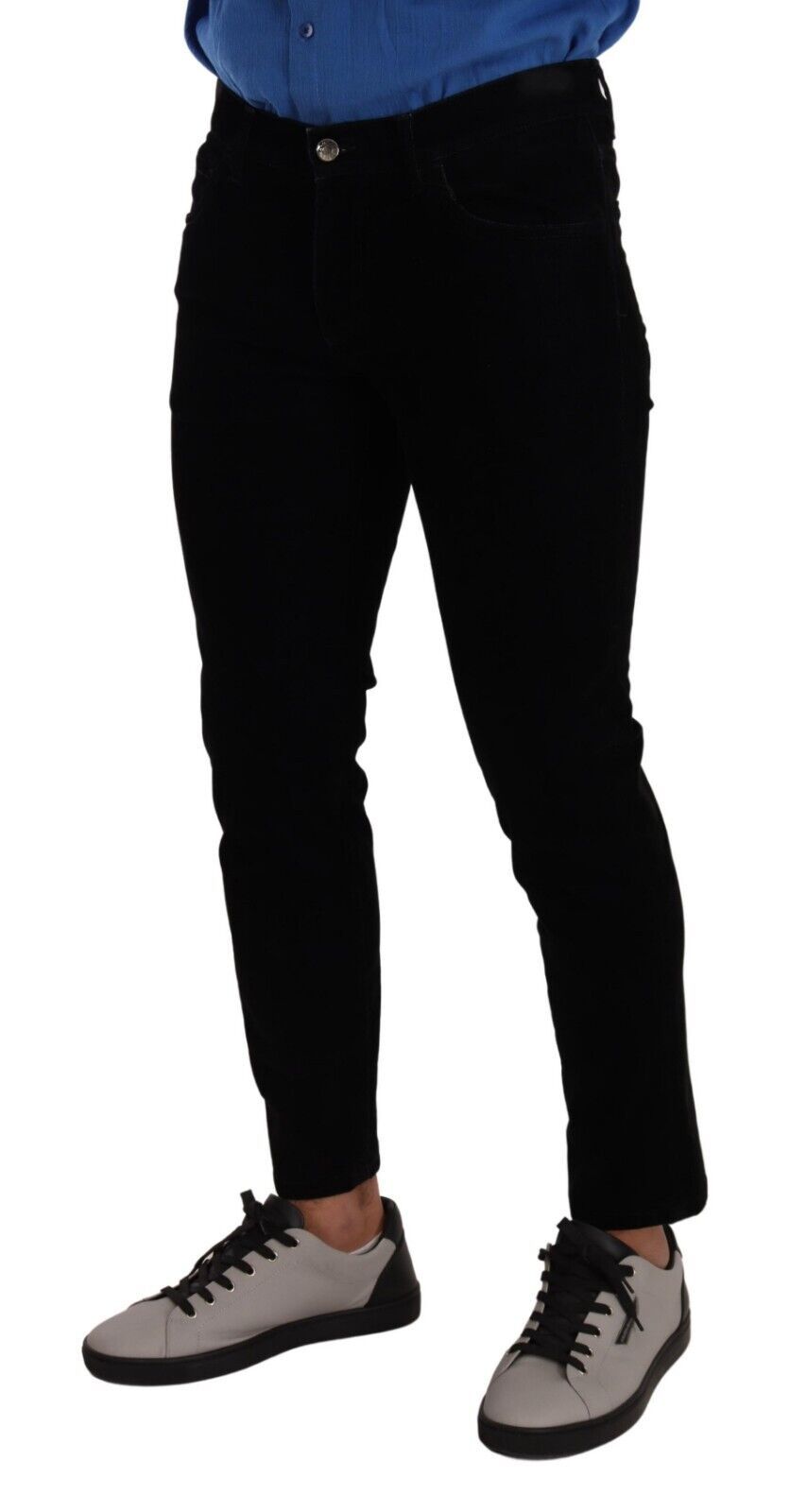 Italian Designer Slim Fit Black Skinny Jeans