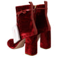 Chic Red Suede Ankle Boots