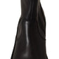 Chic Black Leather Lace-Up Ankle Boots