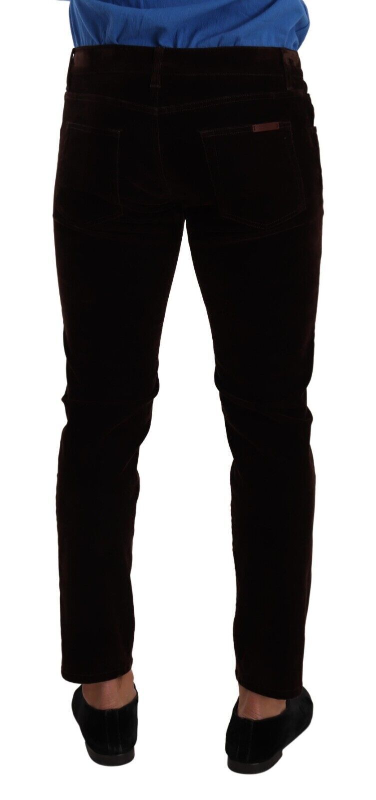 Brown Cotton Stretch Skinny Denim Jeans