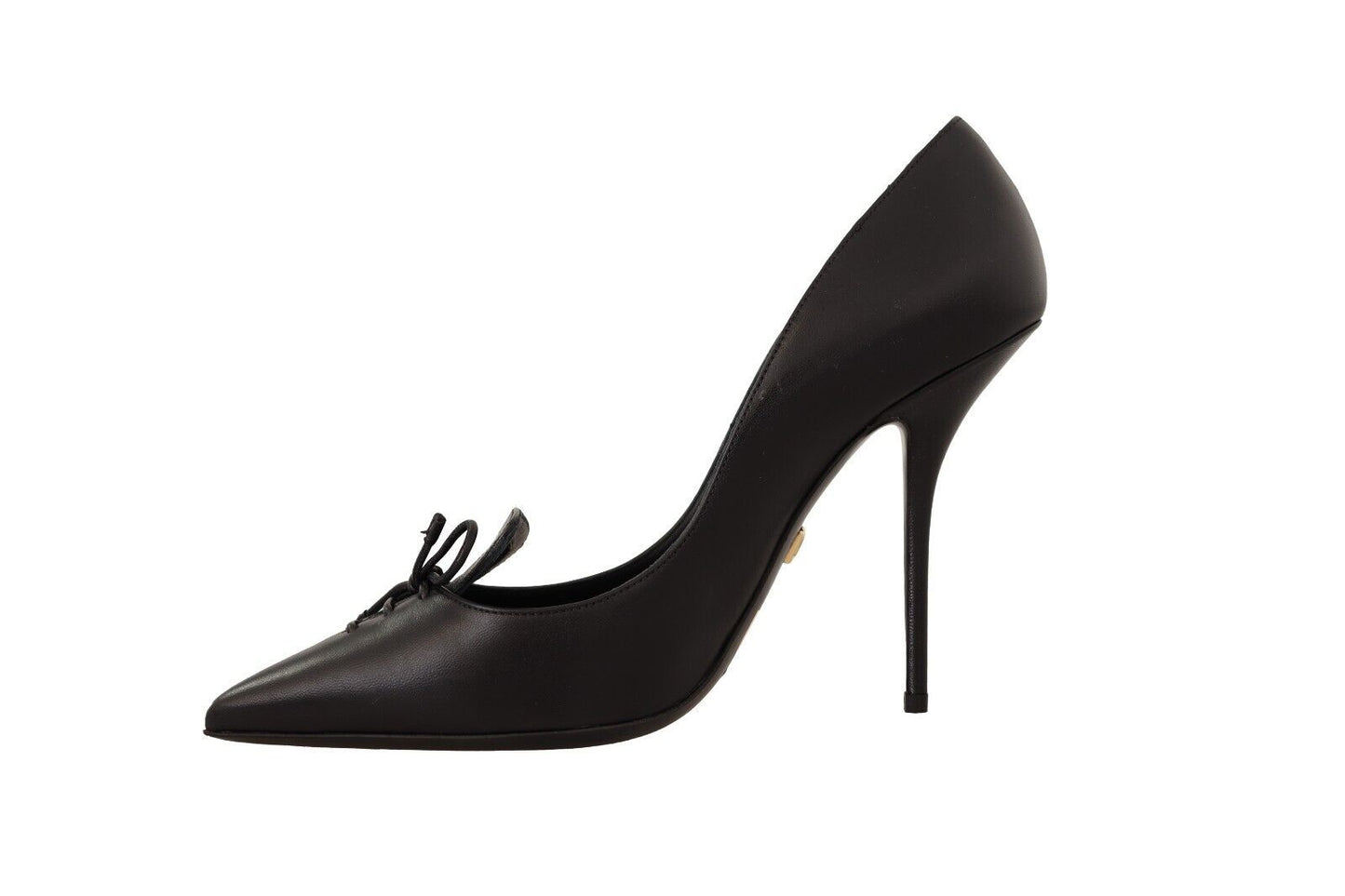 Elegant Black Leather Stiletto Pumps