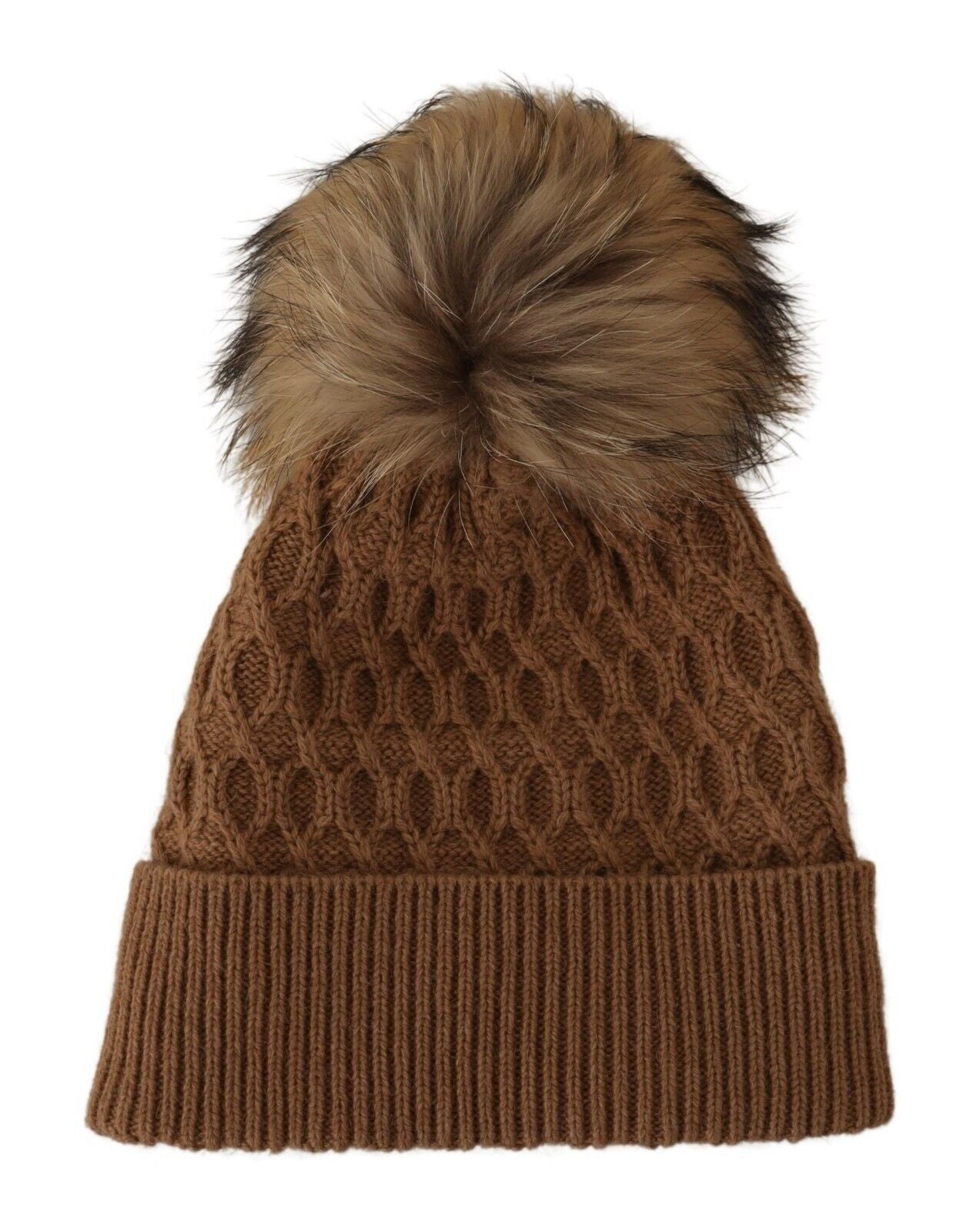 Italian Chic Camel Knit Beanie Hat