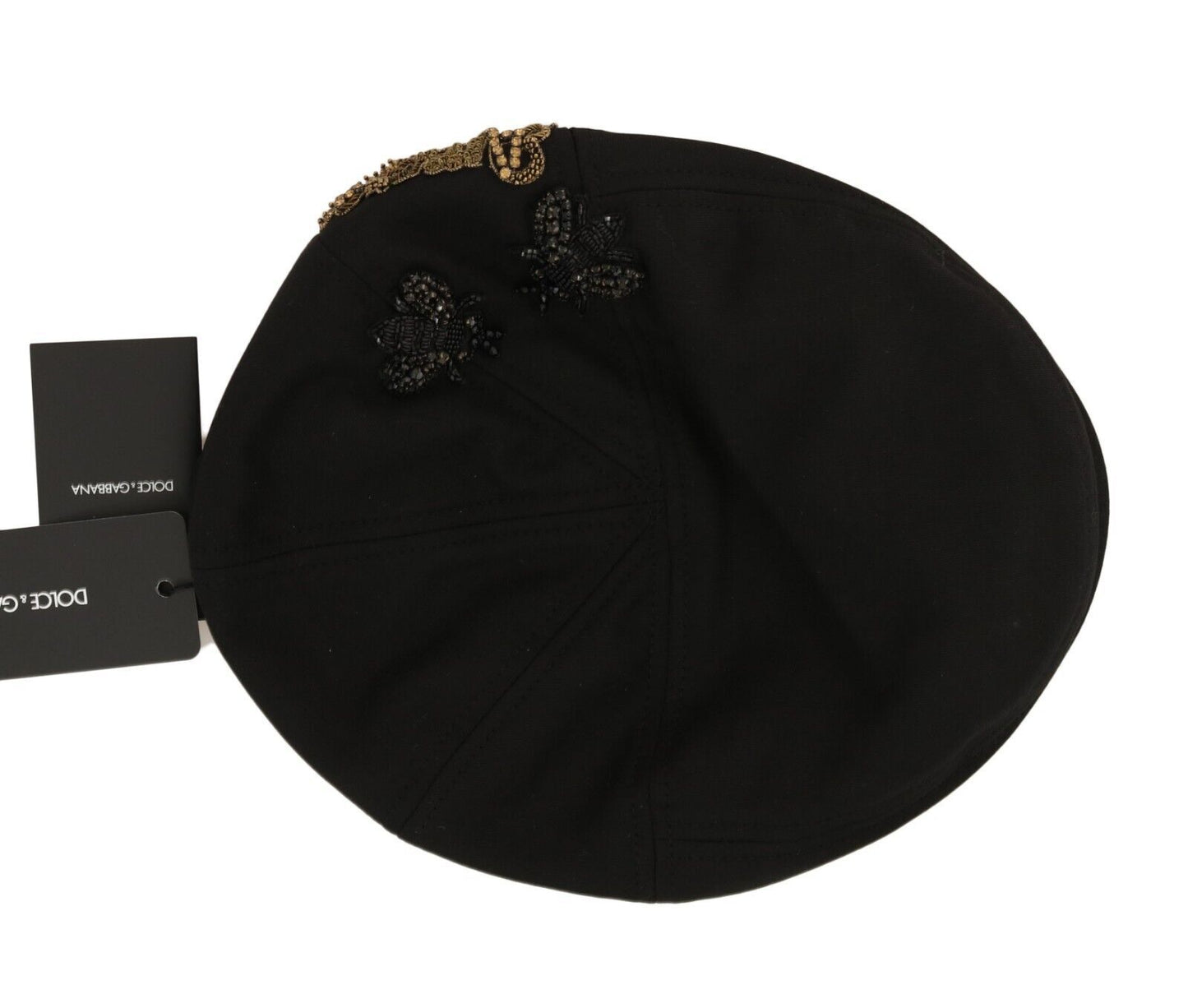 Elegant Bee & Amore Appliqué Newsboy Cap