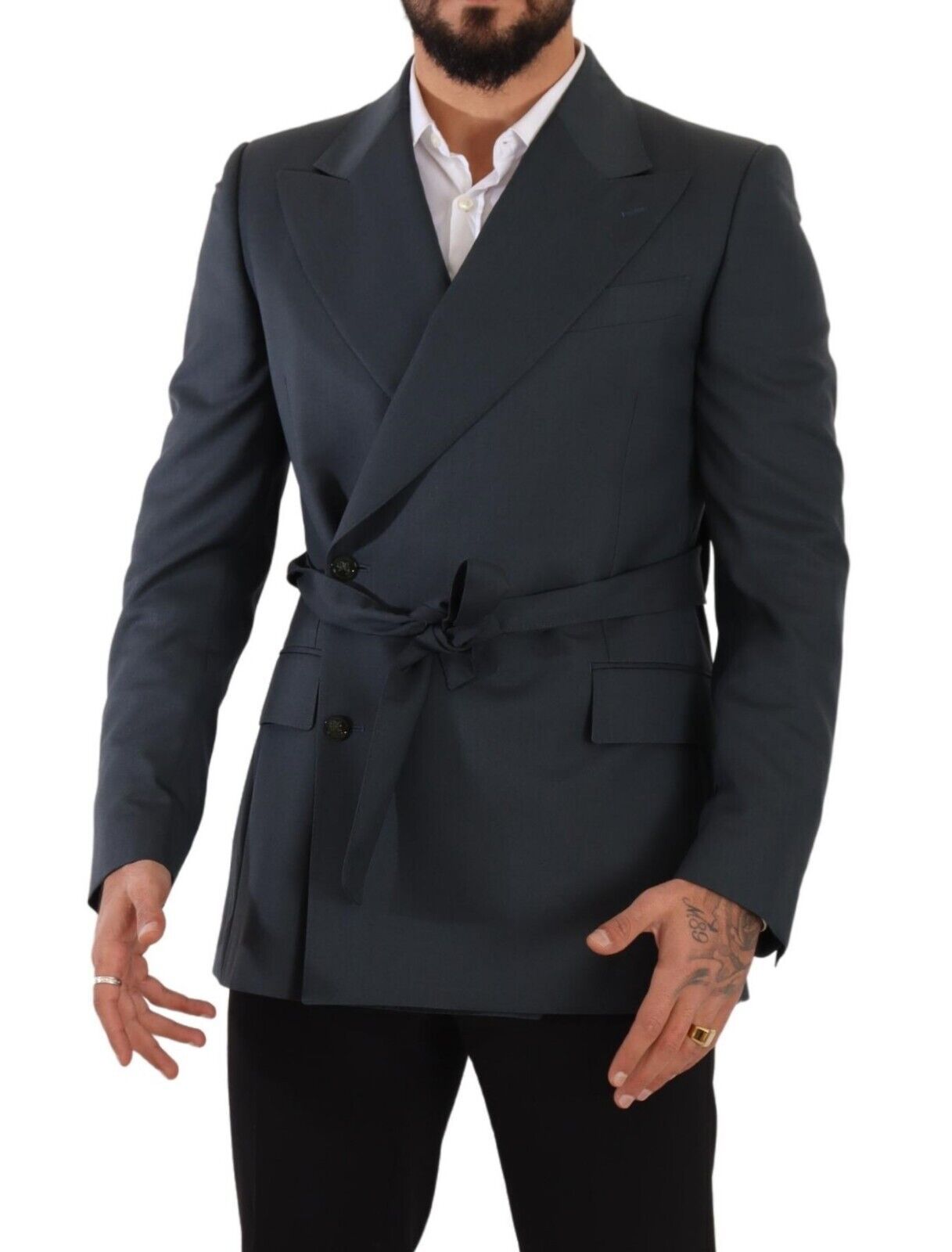 Elegant Slim Fit Silk-Wool Blend Blazer