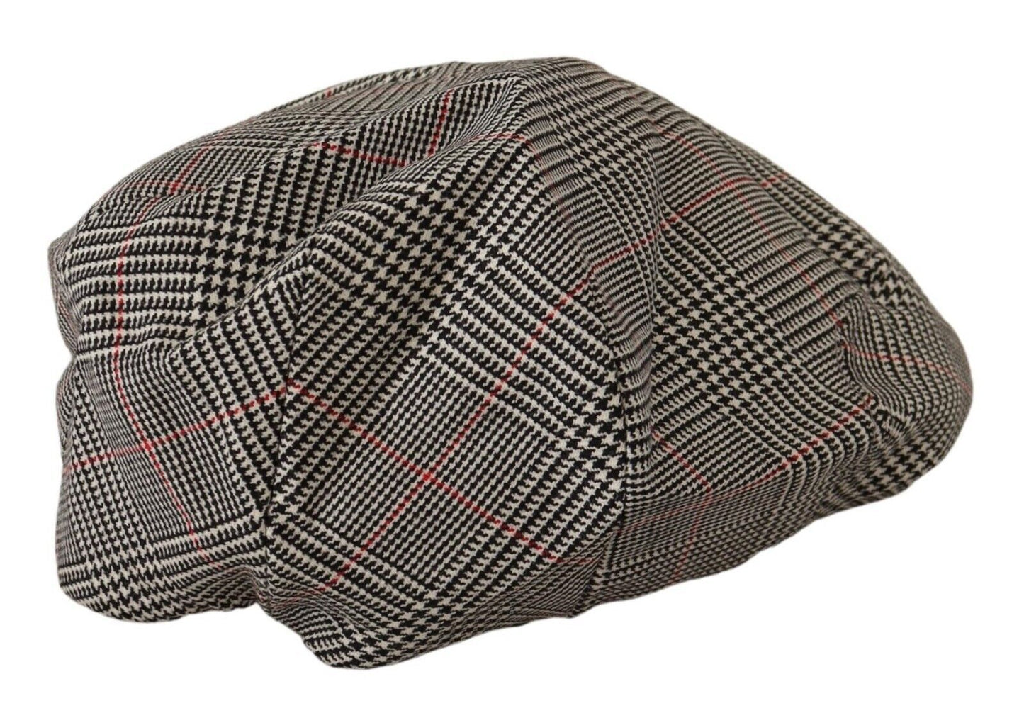 Elegant Tartan Newsboy Cap in Virgin Wool