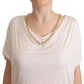 White Short Sleeves Gold Chain T-shirt Top