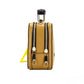 The Box Golden Brown Textured Leather Logo Top Handle Crossbody Bag
