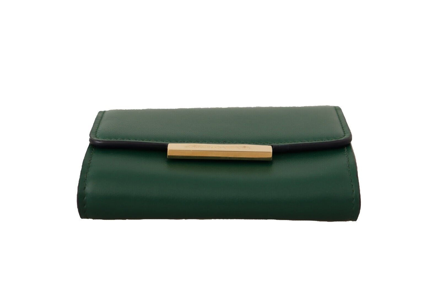 Chic Green Leather Coin Purse with Chain Strap