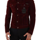 Elegant Burgundy Biker Velvet Jacket