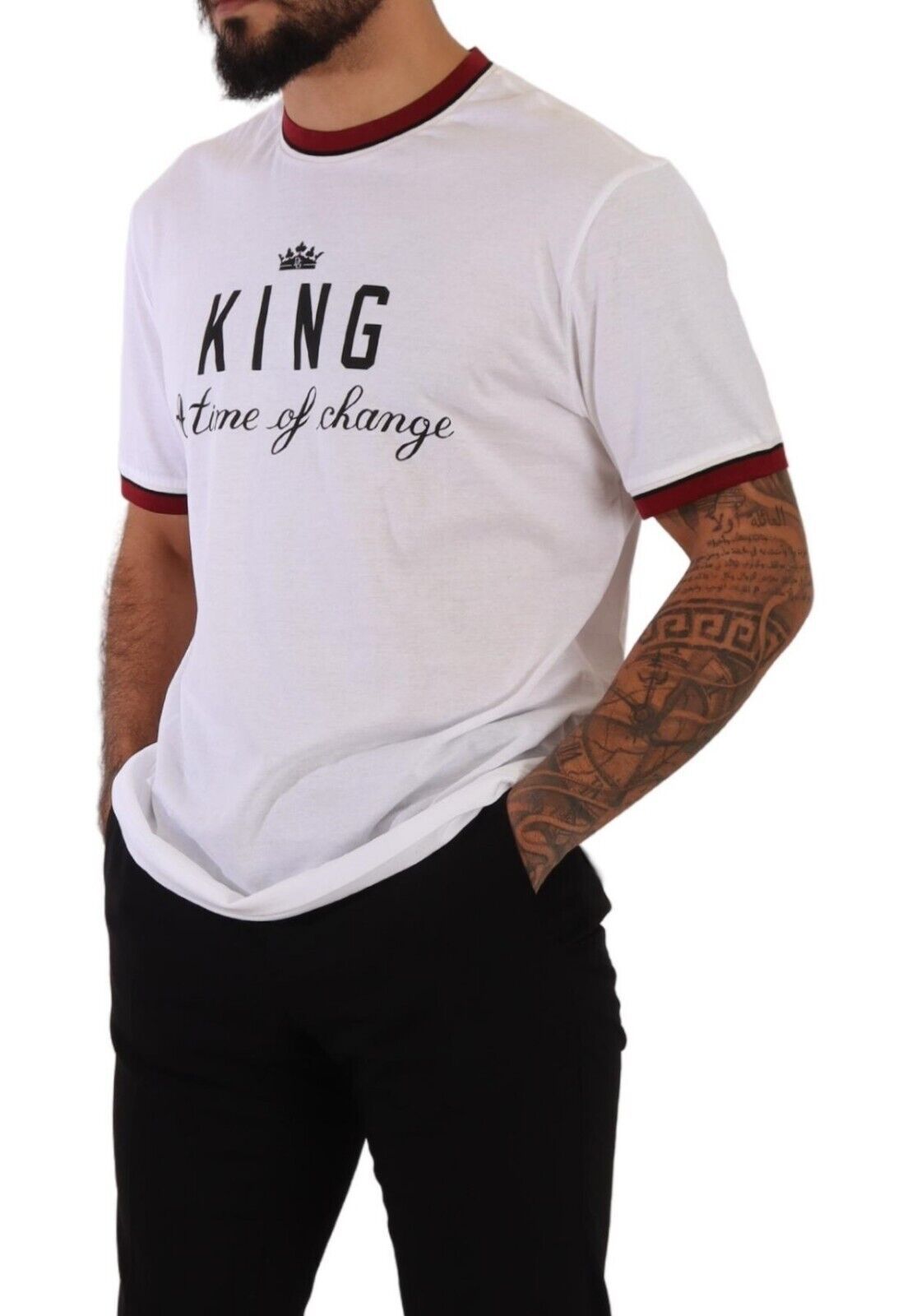 Regal Crown Print Crew Neck Tee