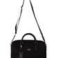 Sleek Black Leather Messenger Bag for Men
