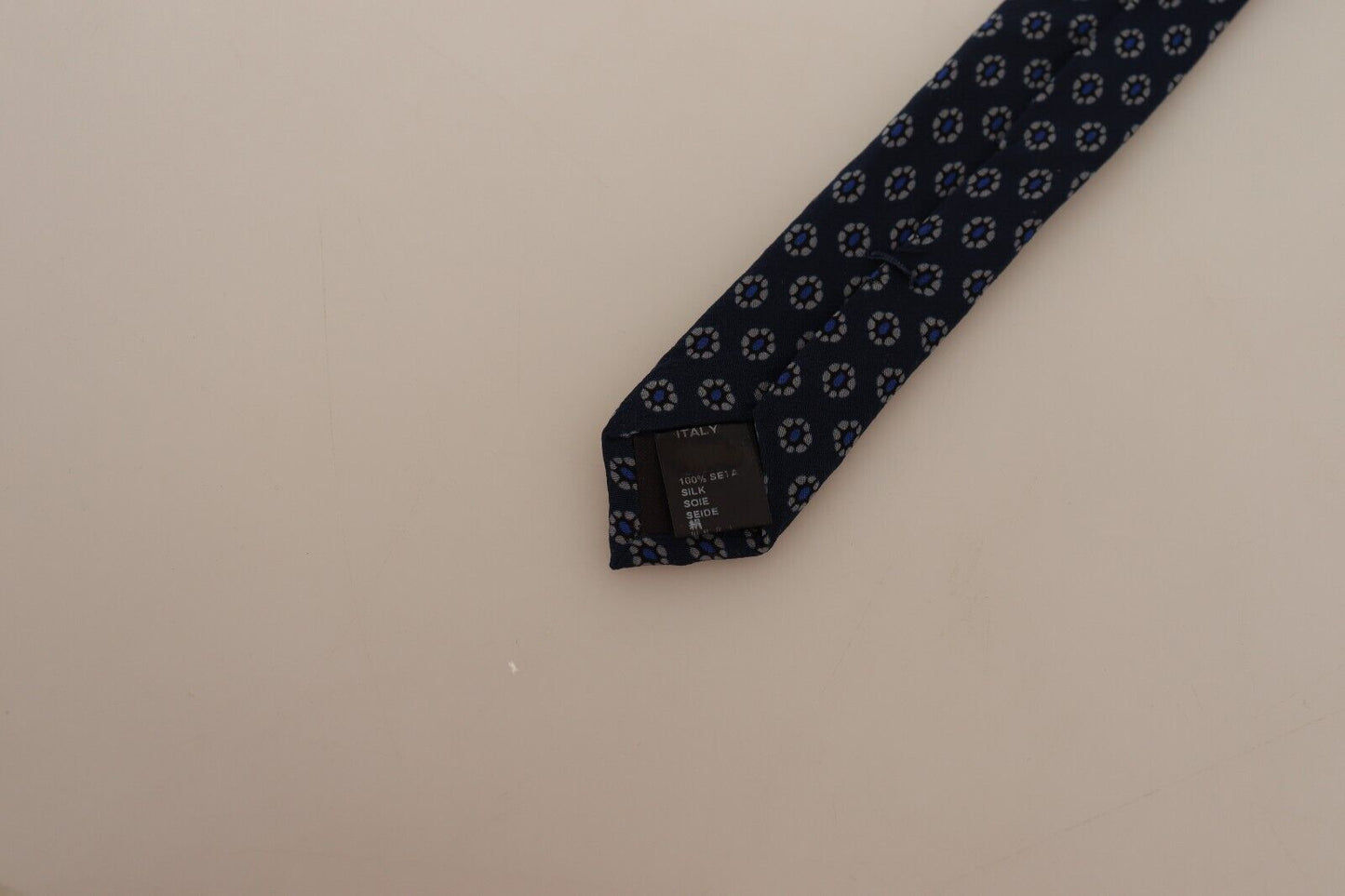 Elegant Silk Necktie in Dark Blue