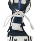 Striped Elegance Leather Heel Sandals