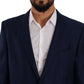 Elegant Martini Wool Two-Piece Men's Suit