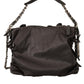 Chic Gray Leather Crossbody Elegance