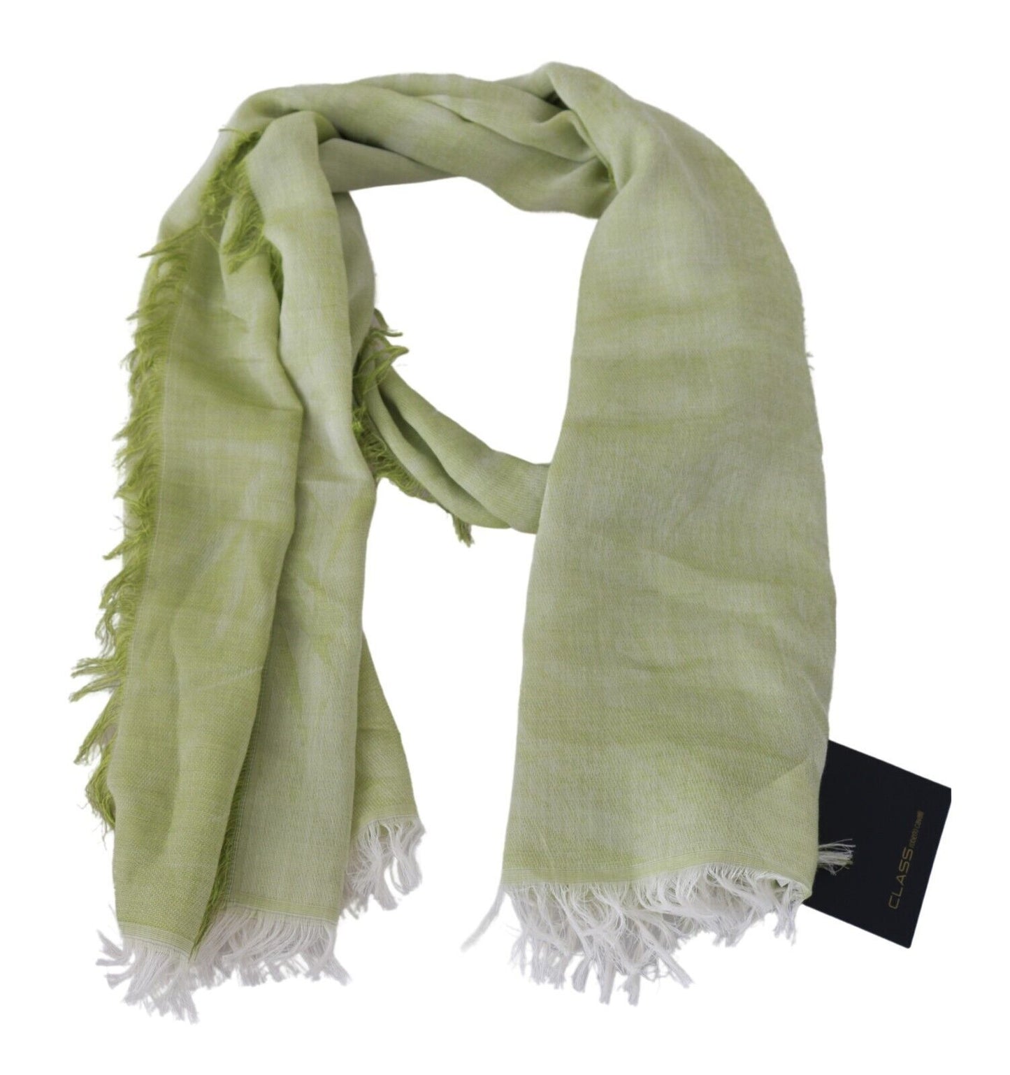 Green Modal Shawl Fringes Women Scarf