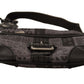 Chic Gray Fabric Crossbody Bag with Zipper Closure