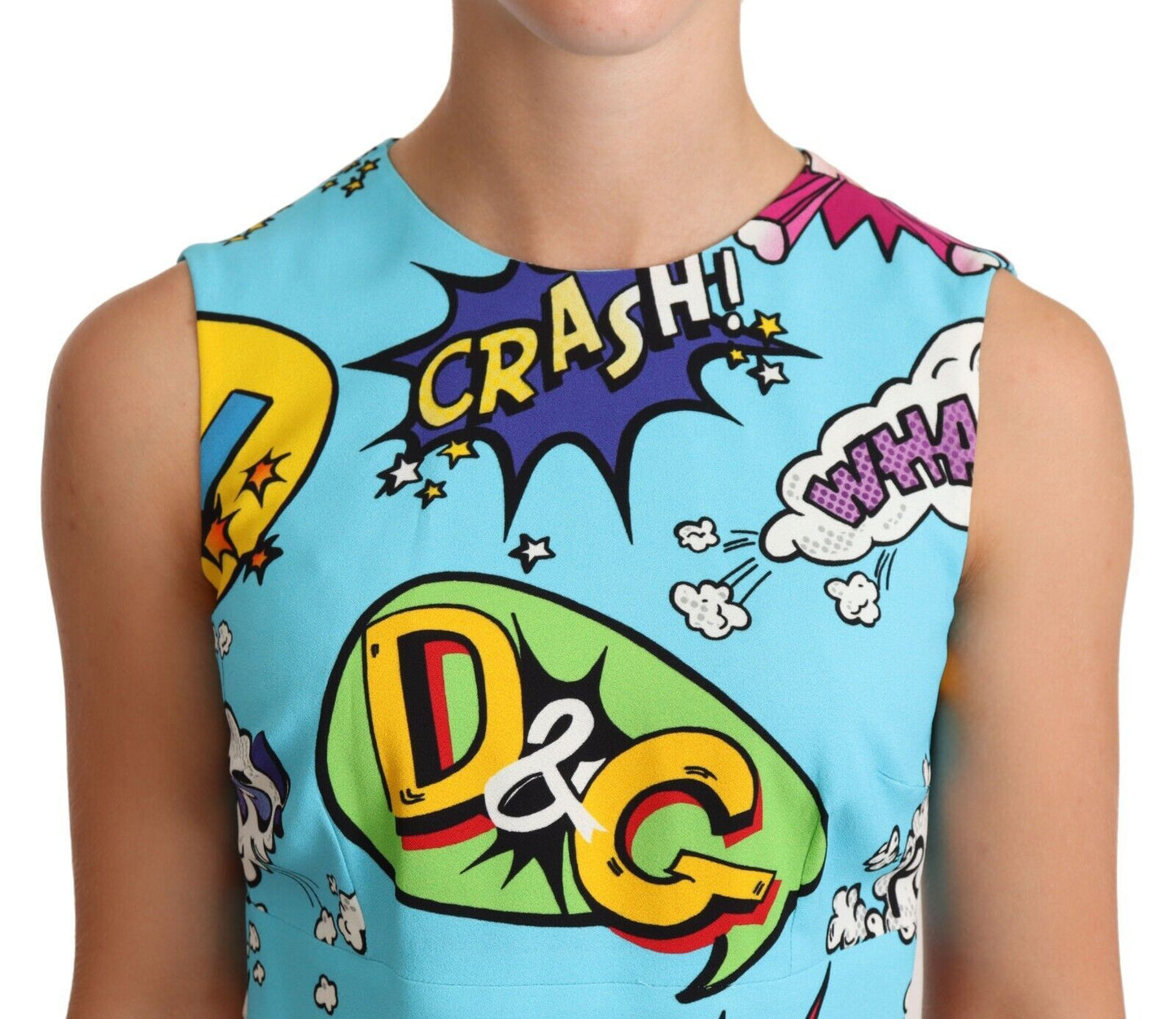 Chic Cartoon Print Cropped Sleeveless Top