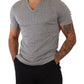 Light Gray Modal Deep V-neck T-shirt Underwear