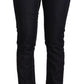 Black Cotton Stretch Low Waist Skinny Denim Jeans