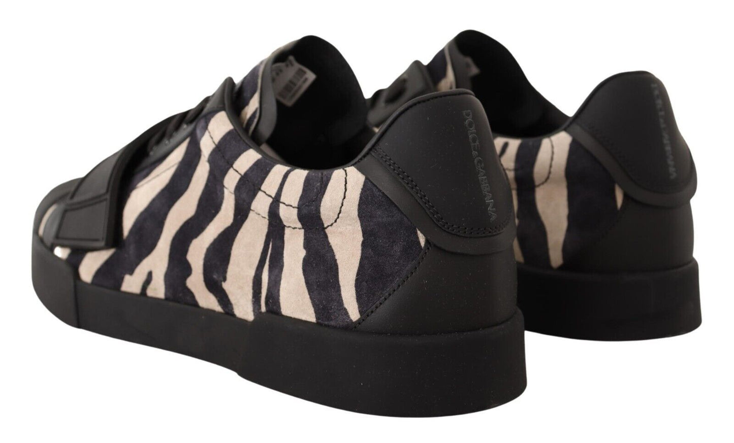 Zebra Inspired Suede Sneakers - Casual Luxury