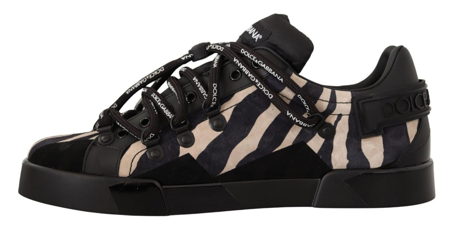 Zebra Suede Low Top Sneakers