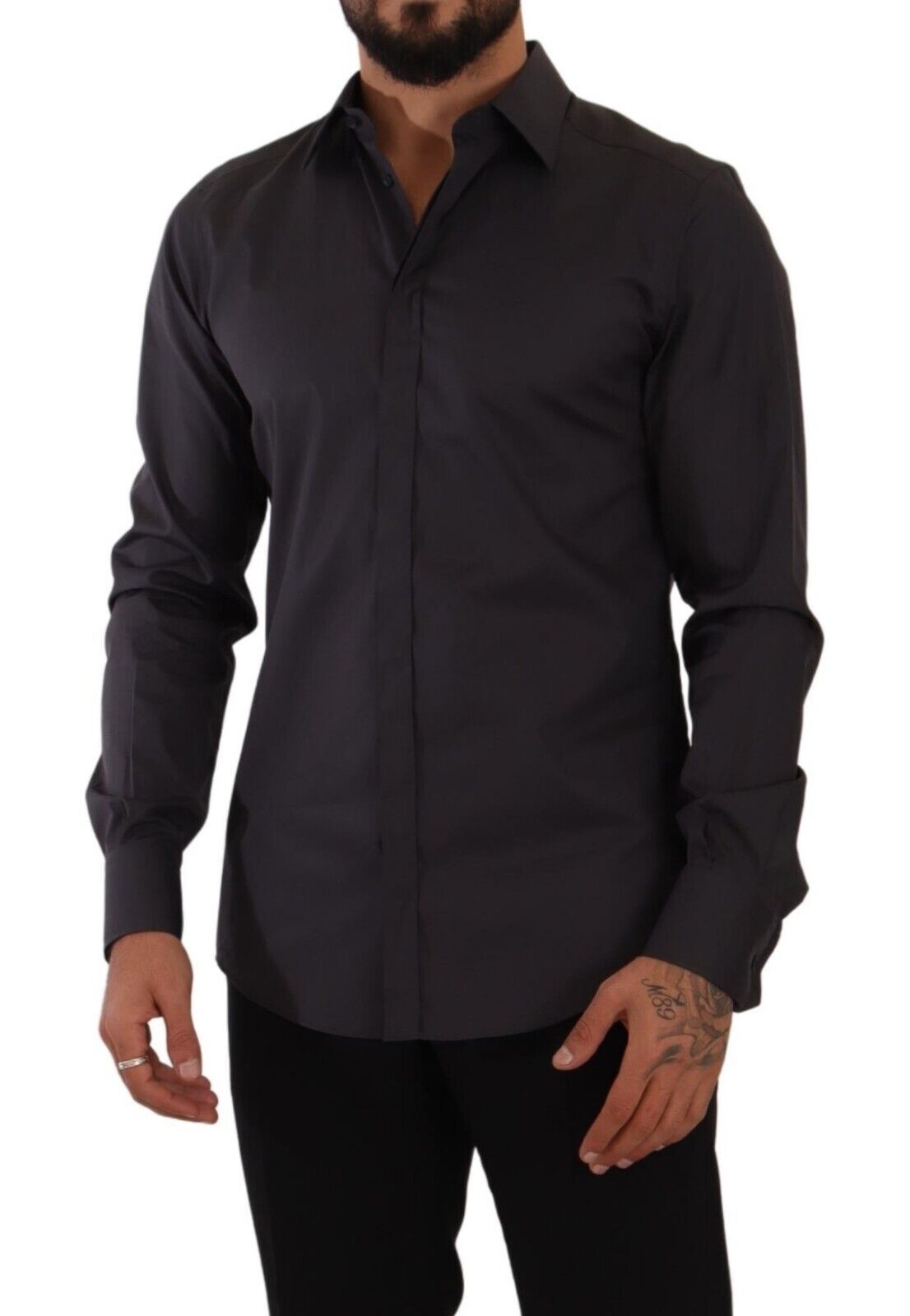 Elegant Slim Fit Blue Martini Dress Shirt