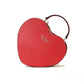 Love Shack Candied Cherry Saffiano Top Handle Heart Crossbody Handbag Red