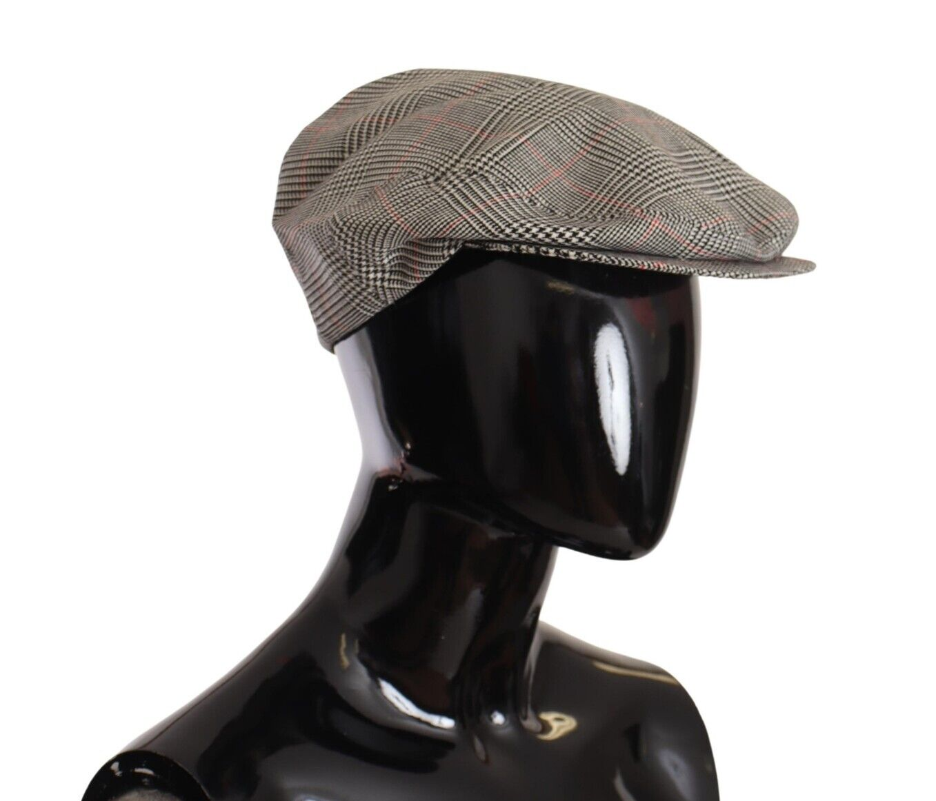 Elegant Tartan Newsboy Cap in Virgin Wool