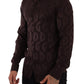 Bordeaux GOLD Logo Silk Slim Fit Mens Shirt
