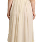 Elegant Off White A-Line Floor Length Dress