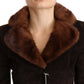 Elegant Dark Brown Leather Jacket