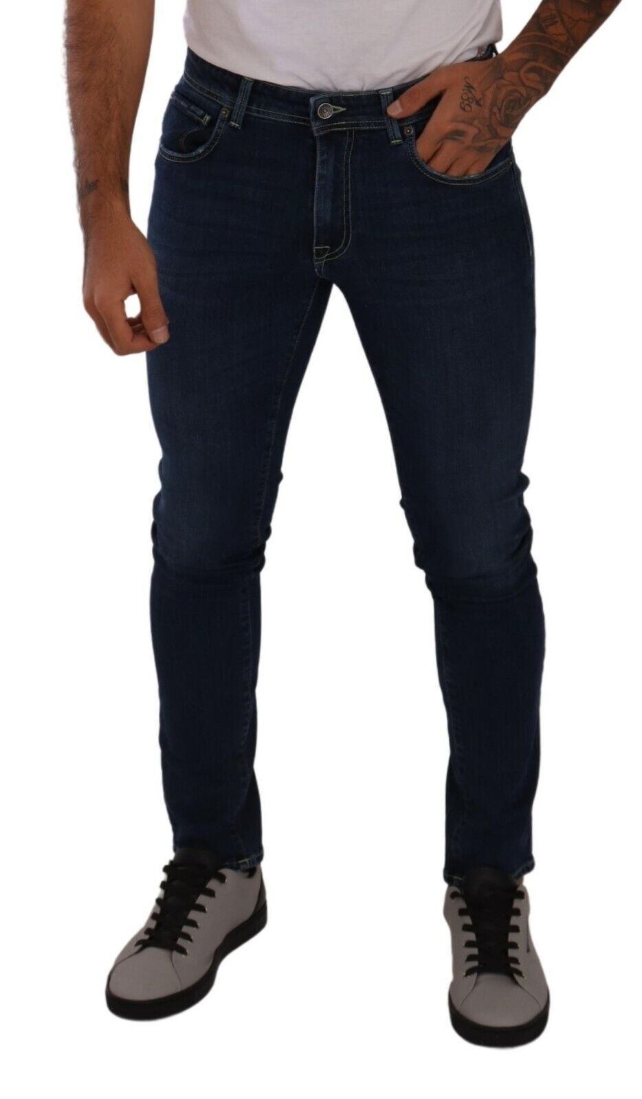 Chic Dark Blue Skinny Denim Jeans